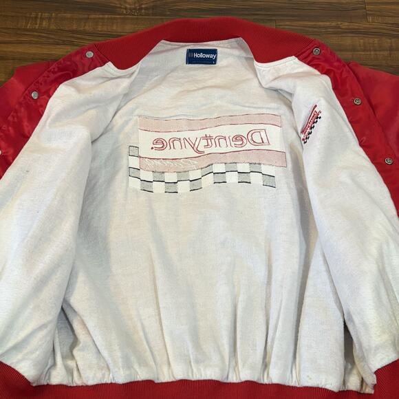 Vintage Dentyne Racing Red Satin Bomber Logo Jacket Size L Gum - VERY RARE - Picture 6 of 9